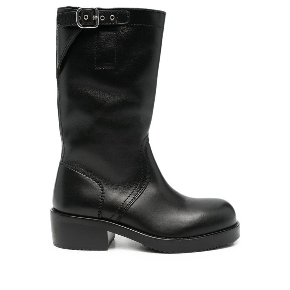 Dries Van Noten Women Stivali Biker In Pelle